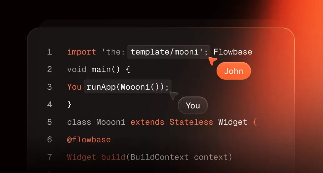 Soft orange glow fading into a dark starry background.